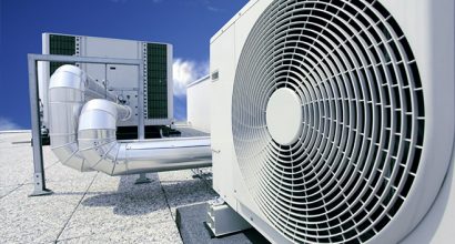HVAC unit installed on a roof